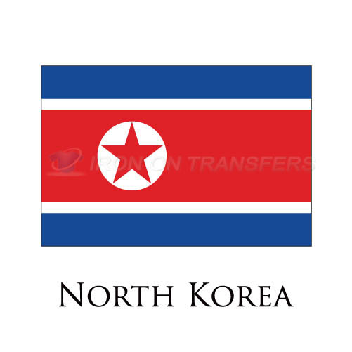 North Korea flag Iron-on Stickers (Heat Transfers)NO.1947